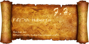 Fáth Huberta névjegykártya